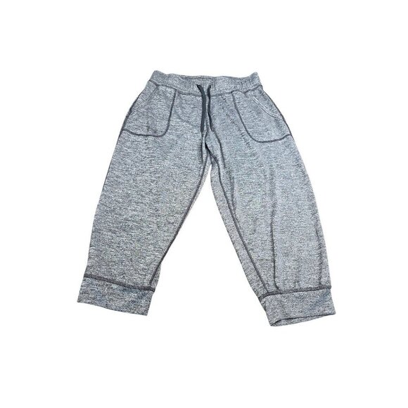 Under Armour Women Tech Cropped Pant Grey Fleece Loose Fit Joggers Sweatpants Si - Picture 2 of 16